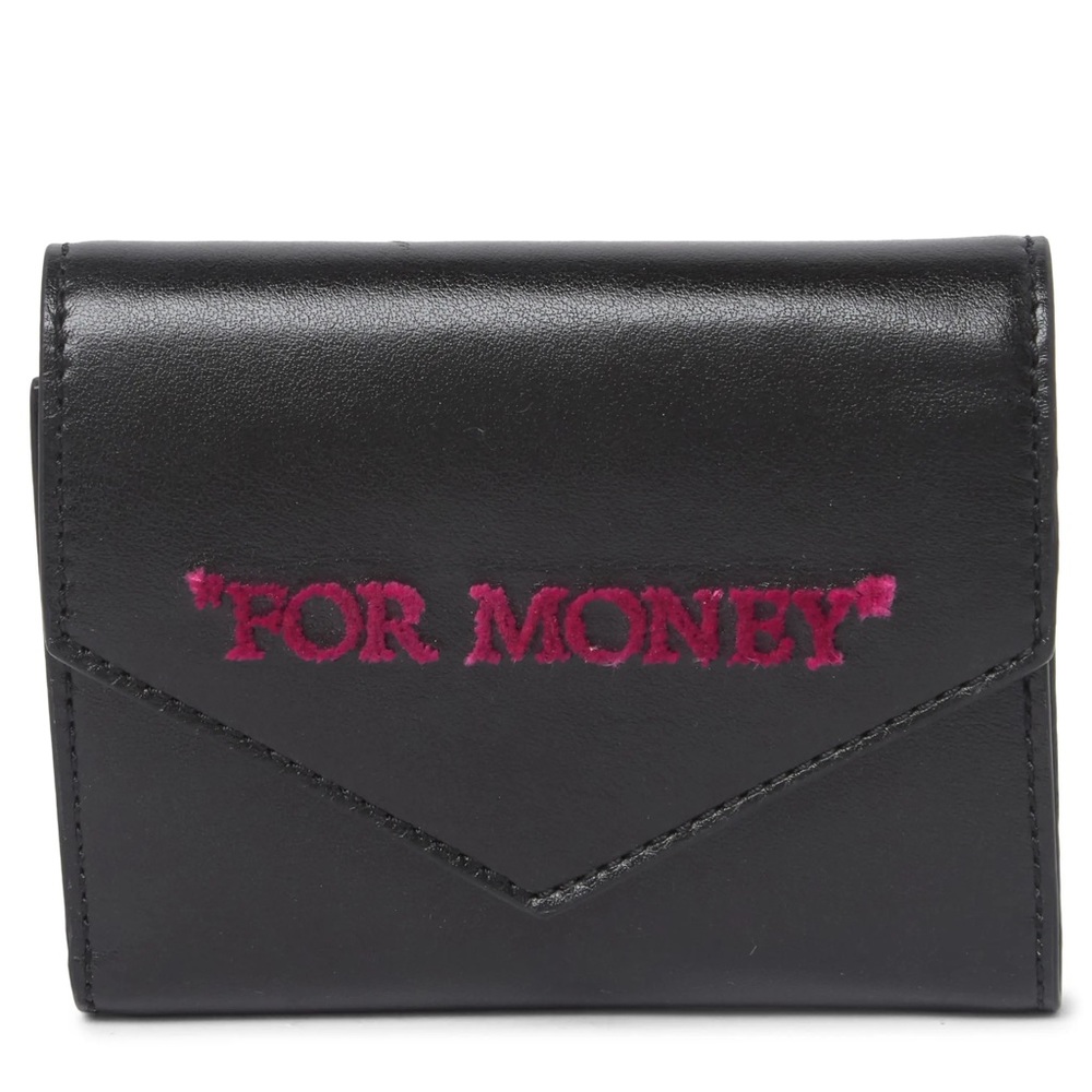 OFF-WHITE 'For Money' Small Leather Wallet
